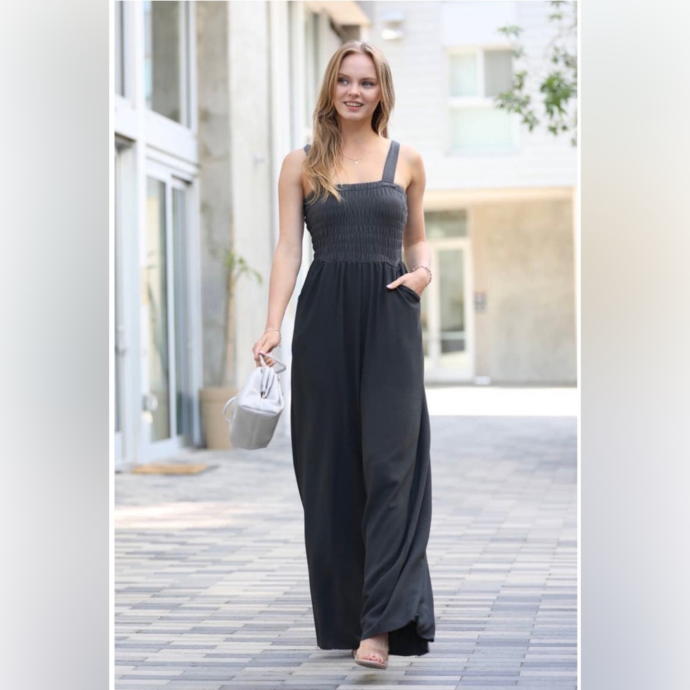 NWOT Zenana Knit Top and Woven Pants Jumpsuit Multiple Sizes Avail: M, XL